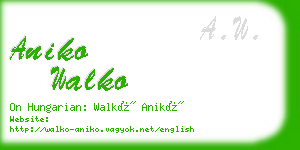 aniko walko business card